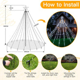 Christmas Tree Lights 340 LED Cool White Outdoor Fairy Lights with Star & Remote